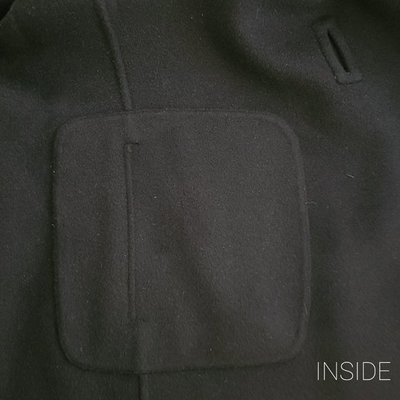 100% Cashmere Coat Saks 5th Ave Black - sz Med - Picture 9 of 16